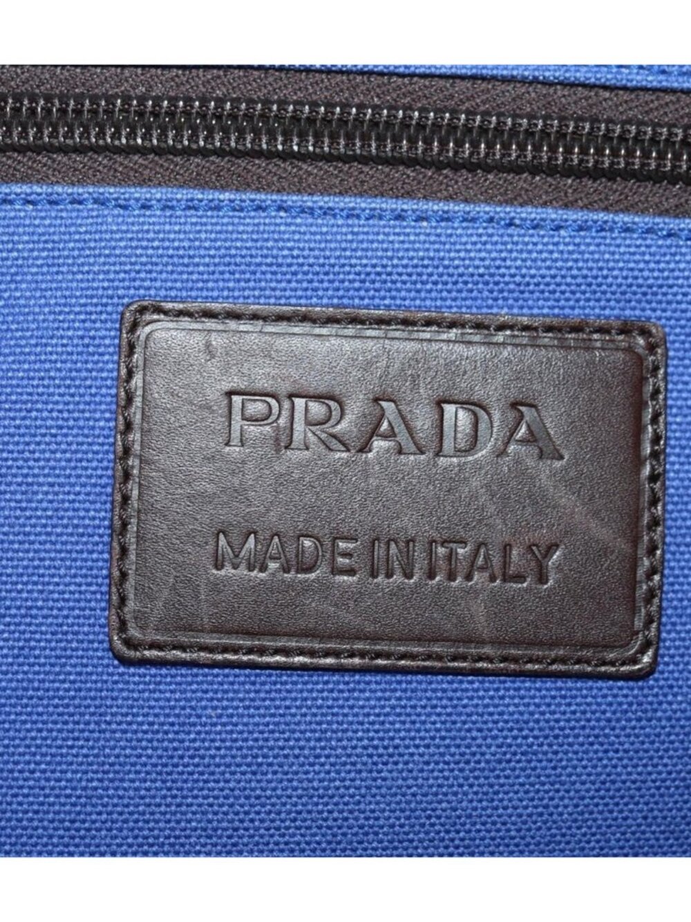 PRADA Backpack Canvas Blue Silver - Picture 16 of 16